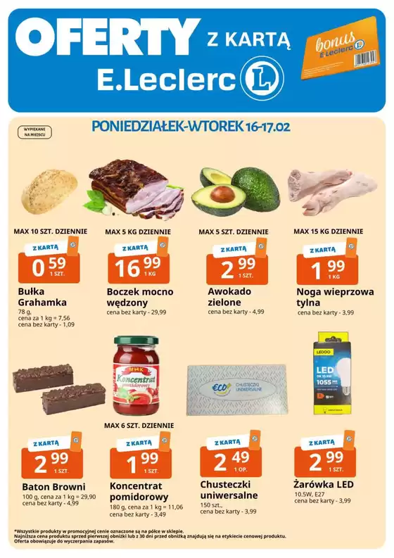 Katalog E.Leclerc w: Brusy | Aktualne promocje specjalne | 2026-02-16T00:00:00.000Z - 2026-02-17T00:00:00.000Z