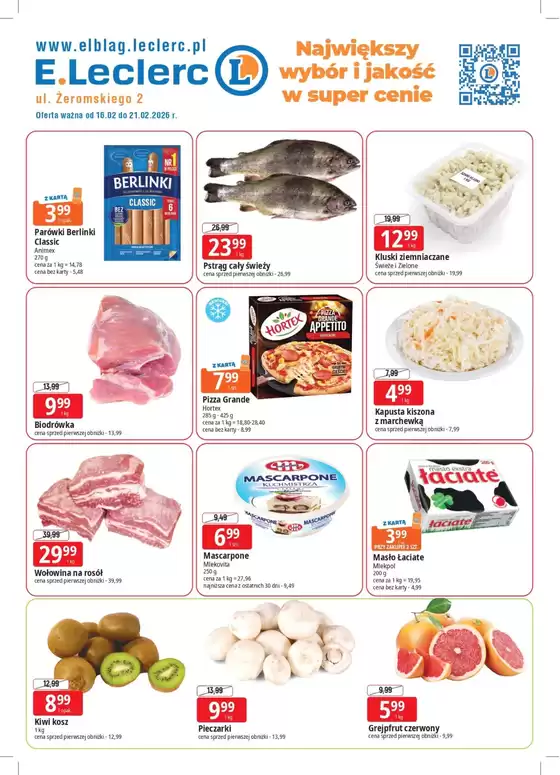 Katalog E.Leclerc w: Łańcut | Rabaty i promocje | 2026-02-16T00:00:00.000Z - 2026-02-21T00:00:00.000Z