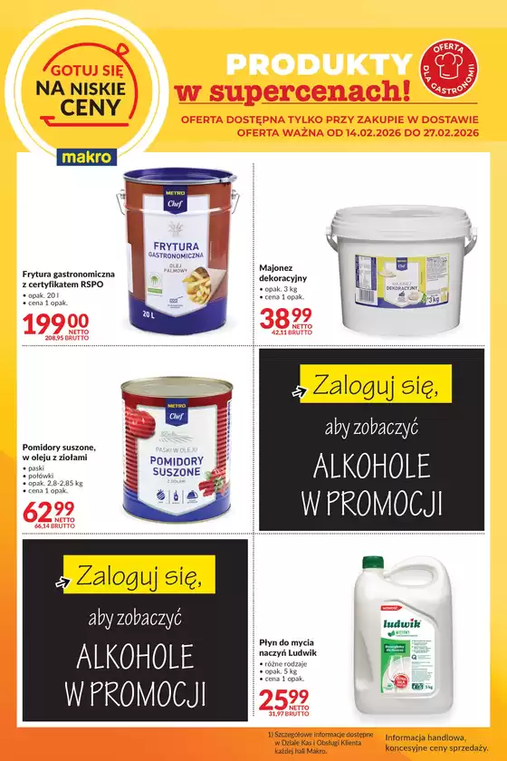 Katalog Makro w: Janki | Ulotka Gotuj się na niskie ceny w dostawie | 2026-02-14T00:00:00.000Z - 2026-02-27T00:00:00.000Z