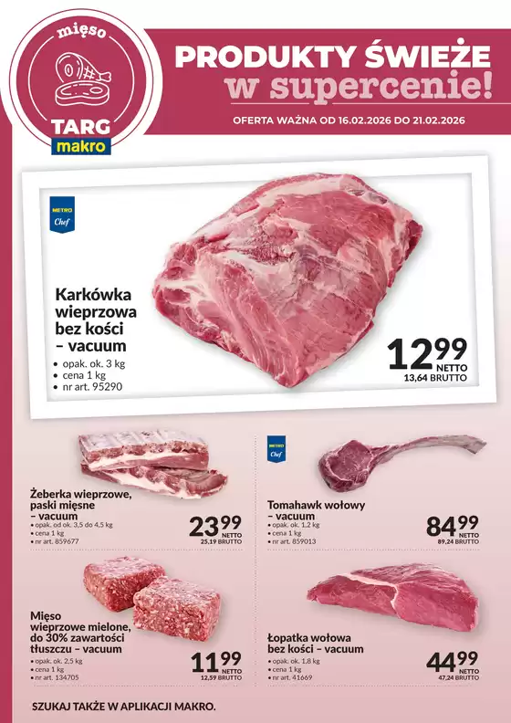 Katalog Makro w: Wadowice | Targ MAKRO - oferta świeża w super cenach | 2026-02-16T00:00:00.000Z - 2026-02-21T00:00:00.000Z