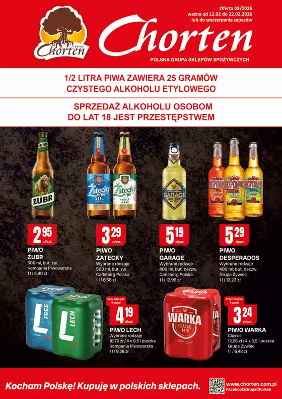 Katalog Chorten w: Człuchów | Ekskluzywne oferty i okazje | 2026-02-12T00:00:00.000Z - 2026-02-22T00:00:00.000Z