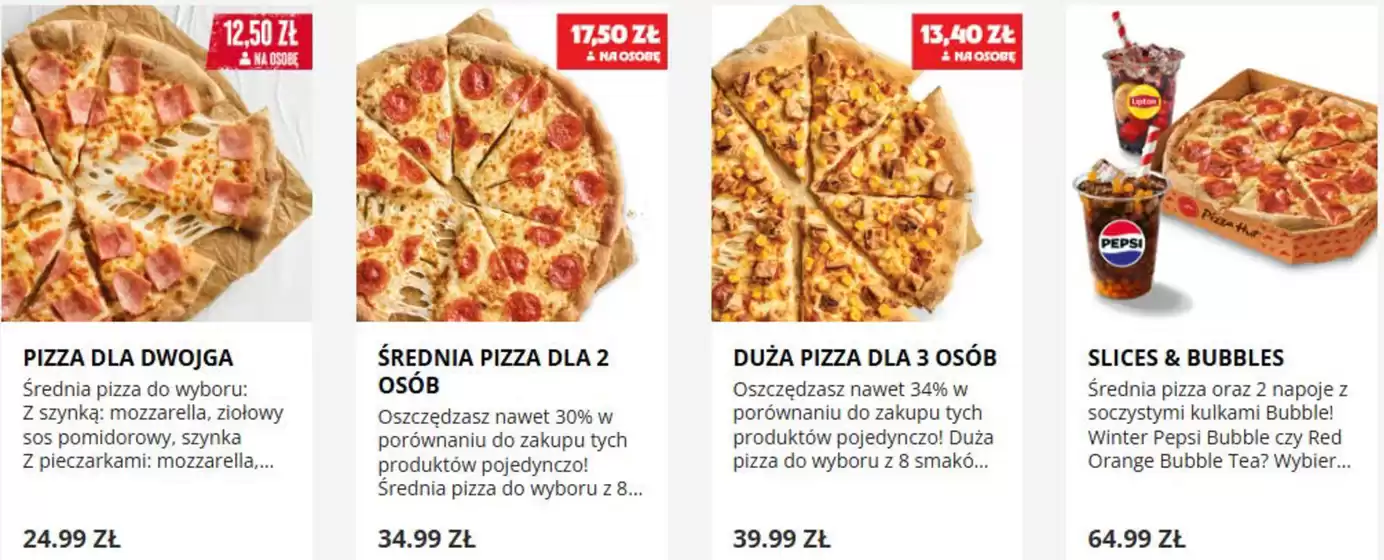 Katalog Pizza Hut w: Augustów | Oferty specjalne z dostawą | 2026-02-17T00:00:00.000Z - 2026-03-10T00:00:00.000Z