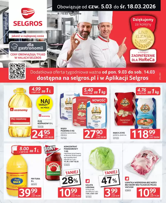 Katalog Selgros w: Oświęcim | Świetne rabaty na wybrane produkty | 2026-03-05T00:00:00.000Z - 2026-03-18T00:00:00.000Z