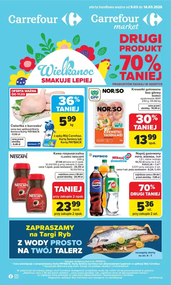 Katalog Carrefour | Gazetka Carrefour Market od poniedziałku | 2026-03-08T00:00:00.000Z - 2026-03-14T00:00:00.000Z