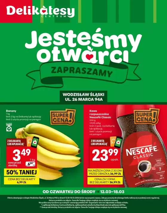 Katalog Delikatesy Centrum w: Świdnica | Nowe oferty do odkrycia | 2026-03-12T00:00:00.000Z - 2026-03-18T00:00:00.000Z