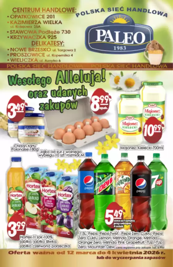 Katalog Delikatesy Paleo w: Piechcin | Nasze najlepsze okazje | 2026-03-12T00:00:00.000Z - 2026-04-04T00:00:00.000Z