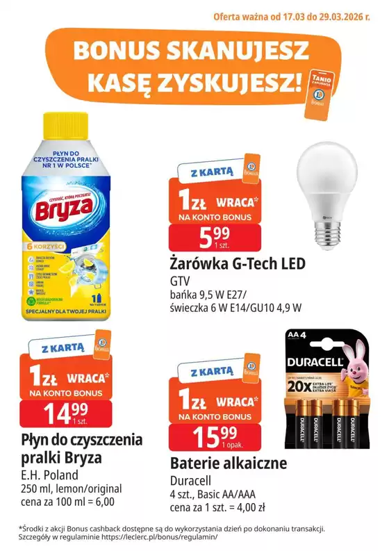 Katalog E.Leclerc w: Piechcin | Oszczędzaj teraz dzięki naszym ofertom | 2026-03-17T00:00:00.000Z - 2026-03-29T00:00:00.000Z