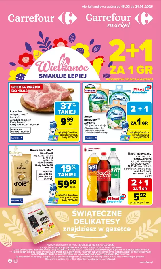 Katalog Carrefour Market w: Koszalin | Gazetka Carrefour Market od poniedziałku | 2026-03-15T00:00:00.000Z - 2026-03-21T00:00:00.000Z