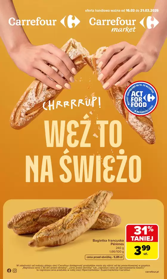 Katalog Carrefour w: Koszalin | Gazetka Weź to na świeżo | 2026-03-15T00:00:00.000Z - 2026-03-21T00:00:00.000Z
