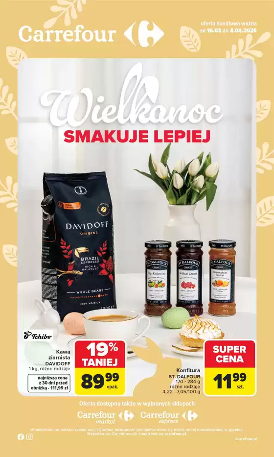 Katalog Carrefour w: Pakość | Gazetka Wielkanoc smakuje lepiej | 2026-03-15T00:00:00.000Z - 2026-04-04T00:00:00.000Z