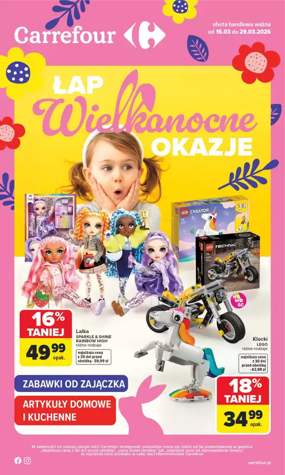 Katalog Carrefour w: Pakość | Gazetka Łap Wielkanocne okazje od poniedziałku | 2026-03-15T00:00:00.000Z - 2026-03-29T00:00:00.000Z