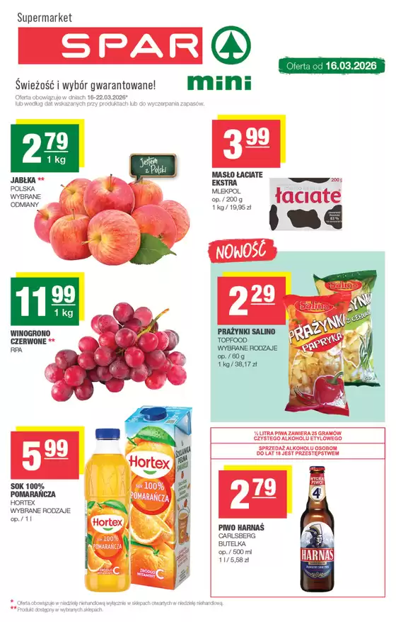 Katalog Spar w: Aleksandrów | Rabaty i promocje | 2026-03-16T00:00:00.000Z - 2026-03-22T00:00:00.000Z