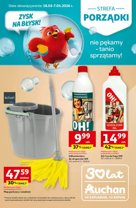 Katalog Auchan w: Aleksandrów | Gazetka Strefa Porządki Hipermarket Auchan | 2026-03-18T00:00:00.000Z - 2026-04-07T00:00:00.000Z