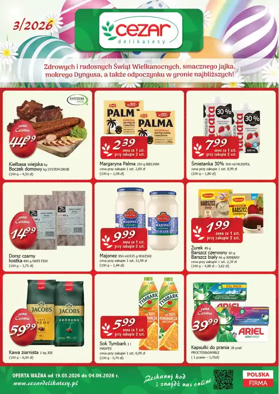 Katalog Cezar Delikatesy w: Tarnowskie Góry | Cezar Delikatesy gazetka | 2026-03-19T00:00:00.000Z - 2026-04-04T00:00:00.000Z