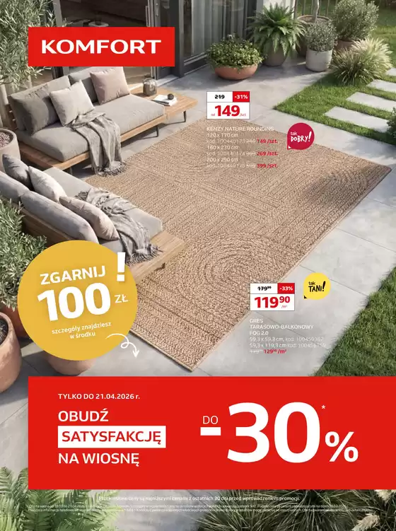 Katalog Komfort w: Brzostek | Gazetka Komfort | 2026-03-18T00:00:00.000Z - 2026-04-21T00:00:00.000Z