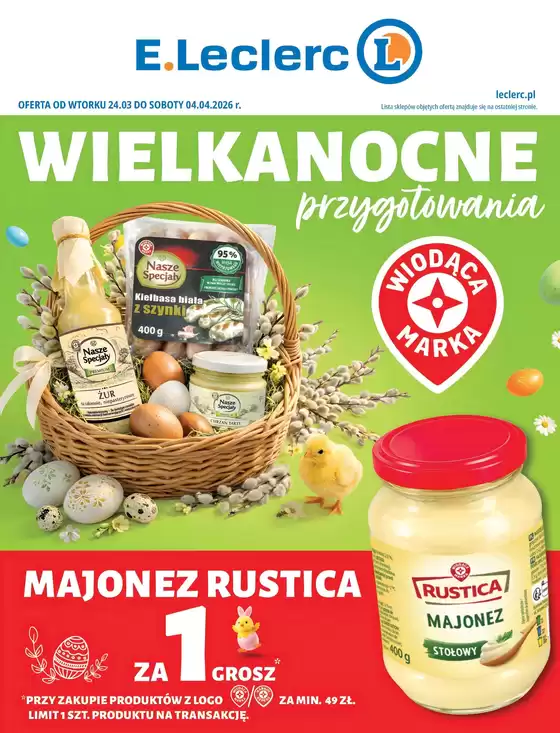 Katalog E.Leclerc w: Jerzmanowice | Najlepsze oferty i rabaty | 2026-03-24T00:00:00.000Z - 2026-04-04T00:00:00.000Z