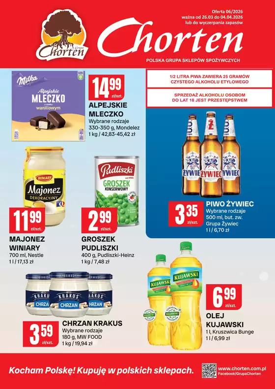 Katalog Chorten w: Józefów (Mazowieckie) | Nasze najlepsze okazje | 2026-03-26T00:00:00.000Z - 2026-04-04T00:00:00.000Z