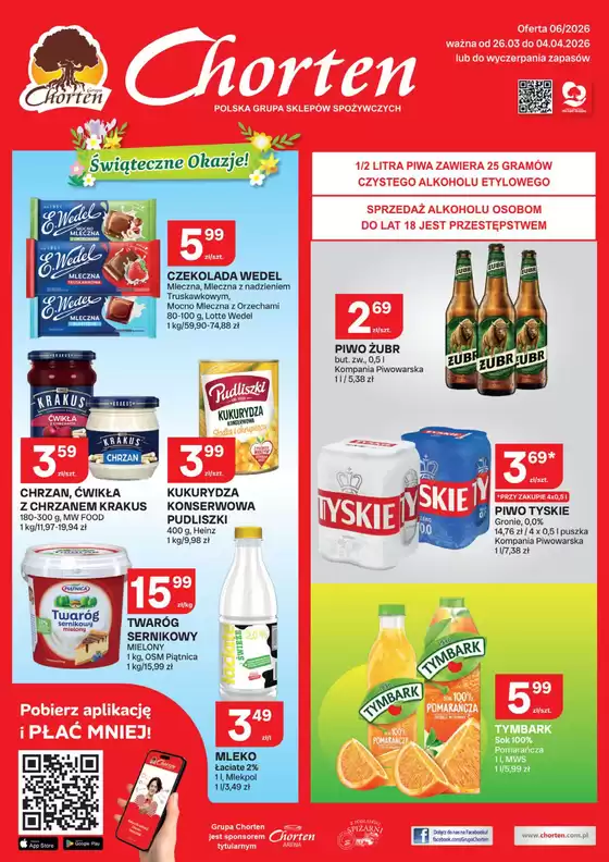 Katalog Chorten w: Narol | Świetne rabaty na wybrane produkty | 2026-03-26T00:00:00.000Z - 2026-04-04T00:00:00.000Z