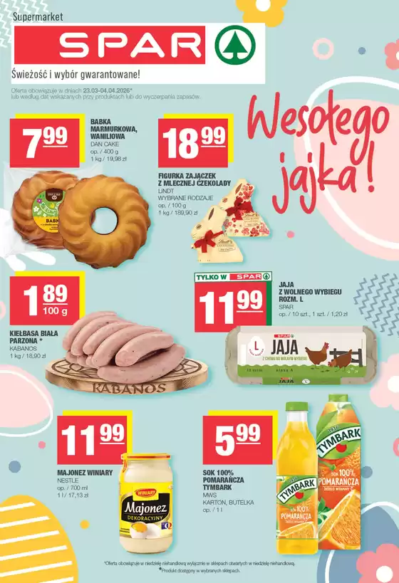 Katalog Spar w: Tarnogród | Spar gazetka | 2026-03-23T00:00:00.000Z - 2026-04-04T00:00:00.000Z
