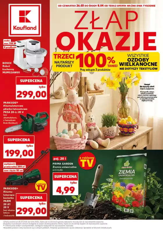 Katalog Kaufland w: Rydzyna | Najlepsze oferty dla wszystkich łowców okazji | 2026-03-26T00:00:00.000Z - 2026-04-08T00:00:00.000Z