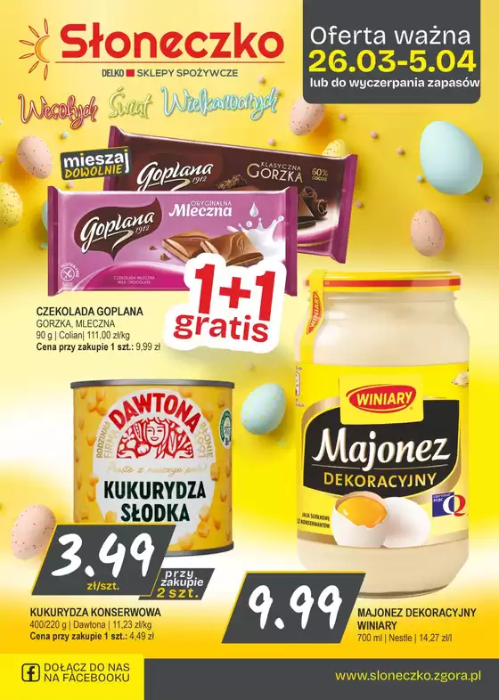 Katalog Słoneczko w: Biały Dunajec | Sloneczko gazetka | 2026-03-26T00:00:00.000Z - 2026-04-05T00:00:00.000Z