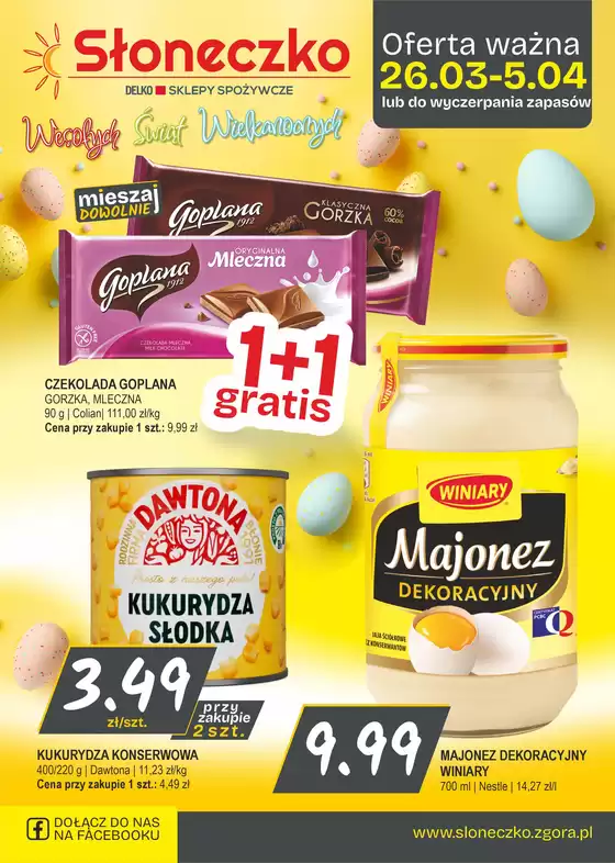 Katalog Słoneczko w: Biały Dunajec | Aktualne promocje specjalne | 2026-03-26T00:00:00.000Z - 2026-04-05T00:00:00.000Z