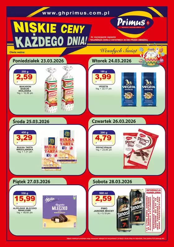 Katalog Primus w: Brusy | Nişkie ceny kazdego dnia! | 2026-03-27T00:00:00.000Z - 2026-03-28T00:00:00.000Z