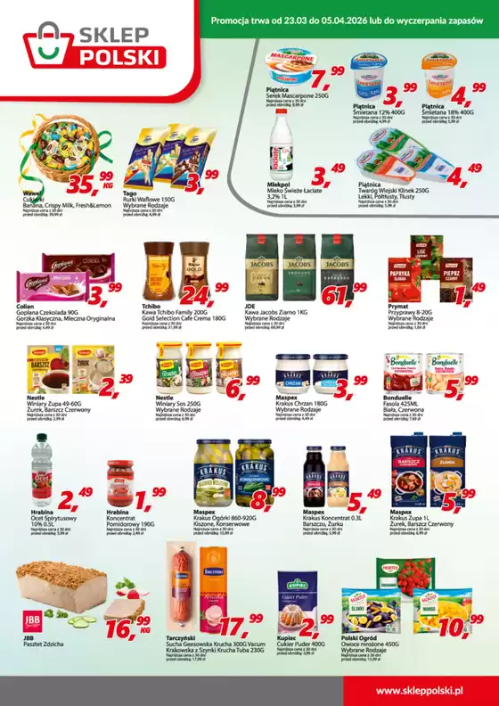 Katalog Sklep Polski w: Piła | Promocja trwa od 23.03 do 05.04.2026 | 2026-03-27T00:00:00.000Z - 2026-04-05T00:00:00.000Z
