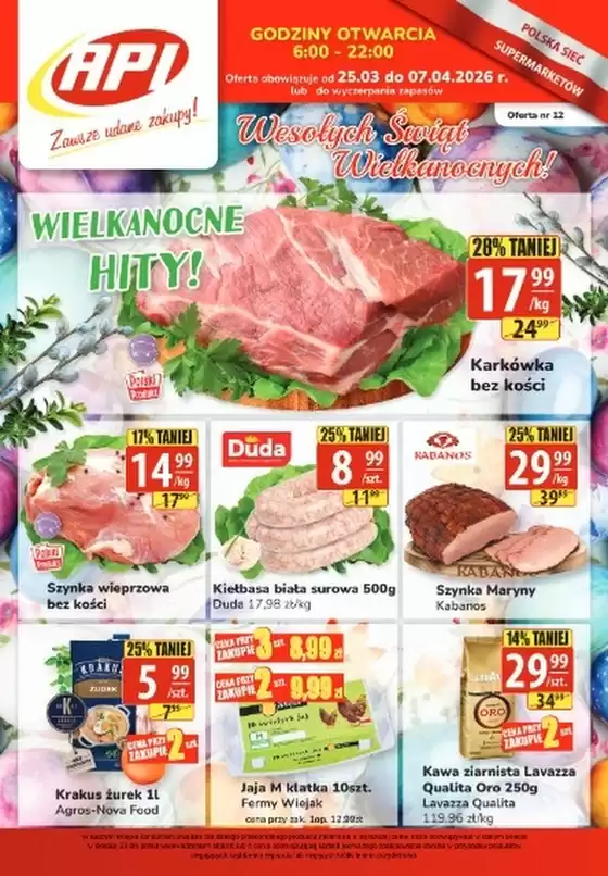 Katalog API MARKET w: Szamotuły | Wielkanocne hity! | 2026-03-27T00:00:00.000Z - 2026-04-07T00:00:00.000Z