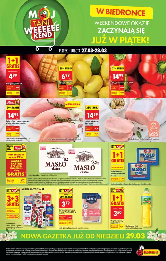 Katalog Biedronka w: Męcina | Nowe oferty do odkrycia | 2026-03-27T00:00:00.000Z - 2026-03-29T00:00:00.000Z