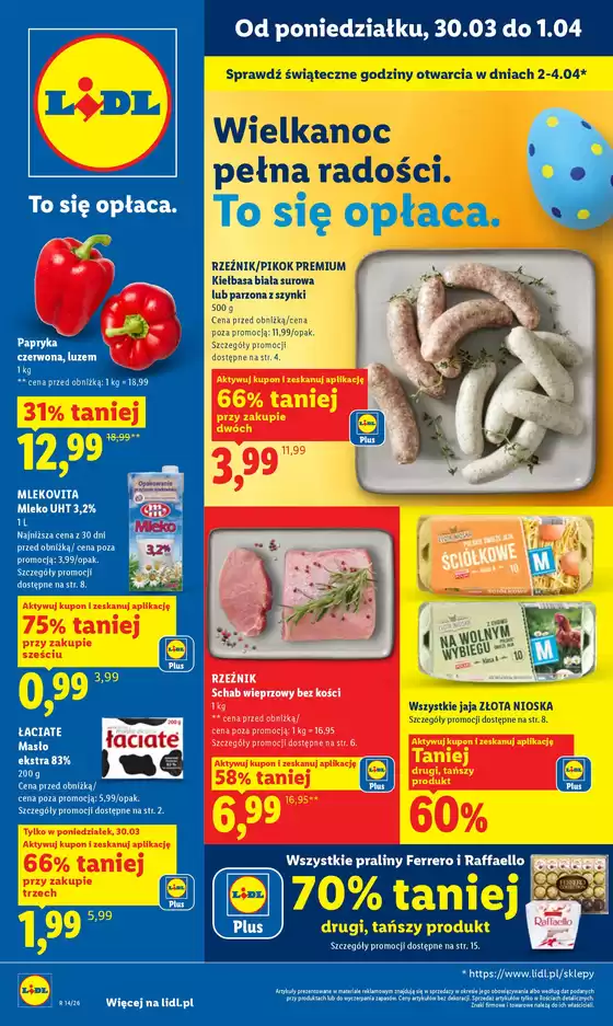 Katalog Lidl w: Zdzieszowice | Gazetka od 30.03 | 2026-03-30T00:00:00.000Z - 2026-04-01T00:00:00.000Z