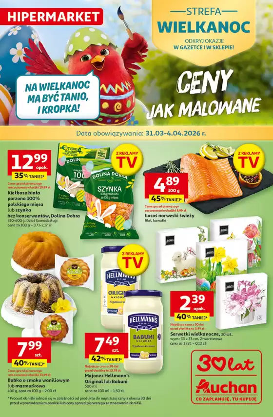Katalog Auchan w: Mrągowo | Gazetka 30 Lat Hipermarket Auchan | 2026-03-31T00:00:00.000Z - 2026-04-04T00:00:00.000Z