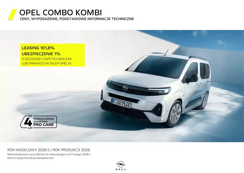 Katalog Opel w: Mikołów | Cennik klienta Opel ComboKombi N1 rp26 rm265 B2 050326 | 2026-03-31T00:00:00.000Z - 2026-04-14T00:00:00.000Z