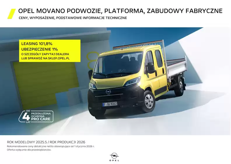 Katalog Opel w: Mikołów | Opel Movano Podwozia RM2025.5 RP2026 010126 | 2026-03-31T00:00:00.000Z - 2026-04-14T00:00:00.000Z