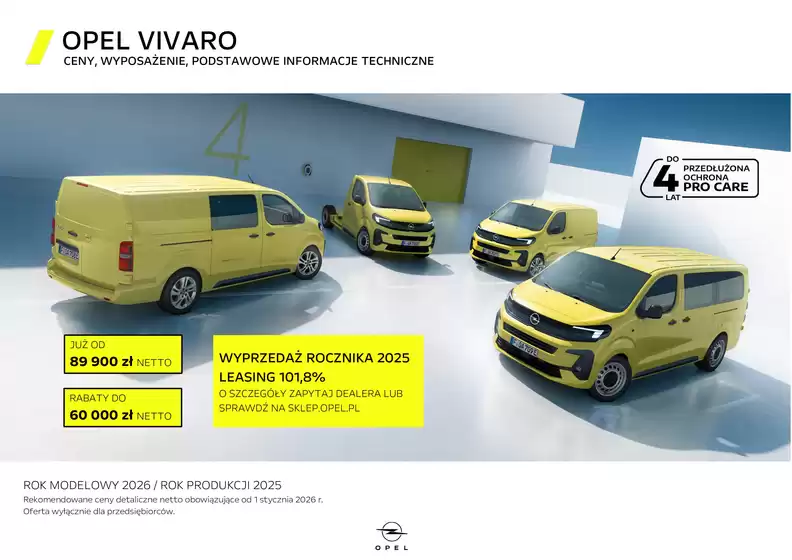 Katalog Opel w: Mikołów | Cennik klienta Opel Vivaro rp25 rm26 K0 K4 030326 | 2026-03-31T00:00:00.000Z - 2026-04-14T00:00:00.000Z