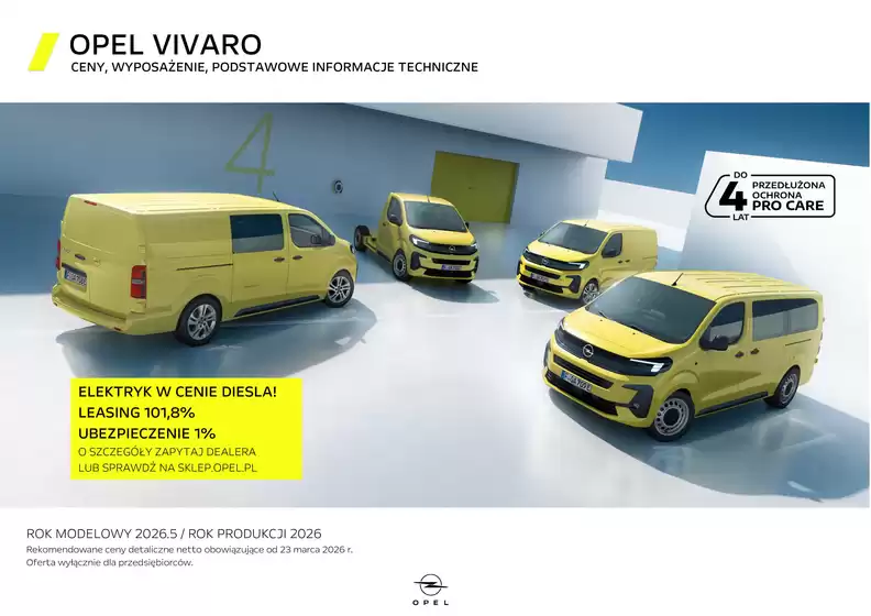 Katalog Opel w: Mikołów | Cennik klienta Opel Vivaro rp26 rm265 K0 L0 230326 | 2026-03-31T00:00:00.000Z - 2026-04-14T00:00:00.000Z