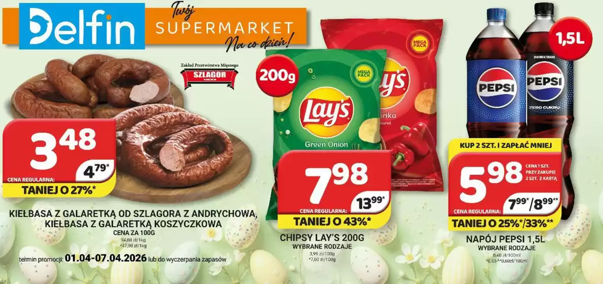 Katalog Delfin w: Złotów | Świetne rabaty na wybrane produkty | 2026-04-01T00:00:00.000Z - 2026-04-07T00:00:00.000Z