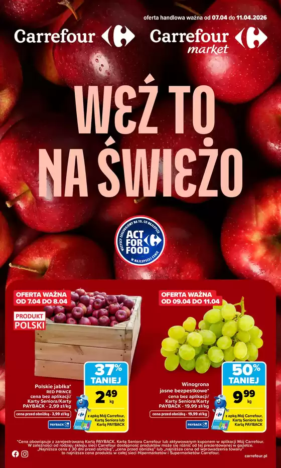 Katalog Carrefour w: Zalesie Górne | Gazetka Weź to na świeżo | 2026-04-06T00:00:00.000Z - 2026-04-11T00:00:00.000Z
