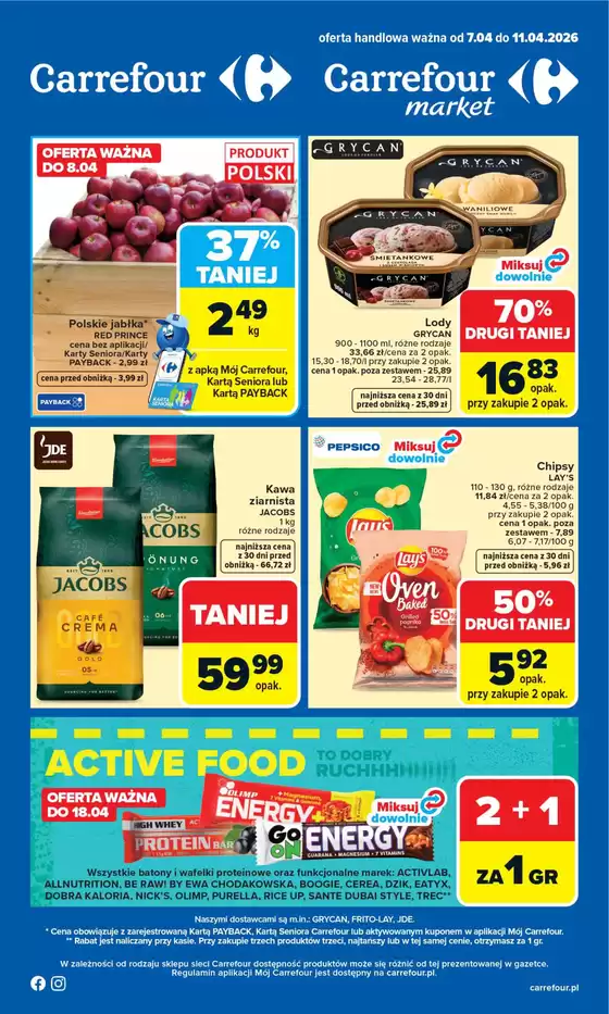 Katalog Carrefour w: Zalesie Górne | Gazetka Carrefour Market od poniedziałku | 2026-04-06T00:00:00.000Z - 2026-04-11T00:00:00.000Z