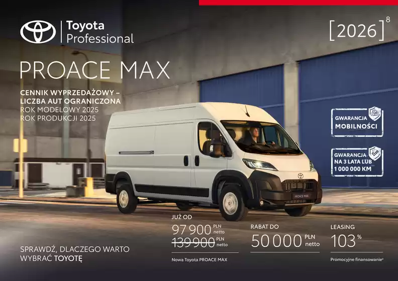 Katalog Toyota | Spec nowy proace max py25 | 2026-04-04T00:00:00.000Z - 2026-12-31T00:00:00.000Z