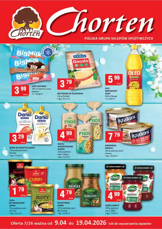 Katalog Chorten w: Kolbuszowa | Najlepsze oferty dla wszystkich klientów | 2026-04-09T00:00:00.000Z - 2026-04-19T00:00:00.000Z