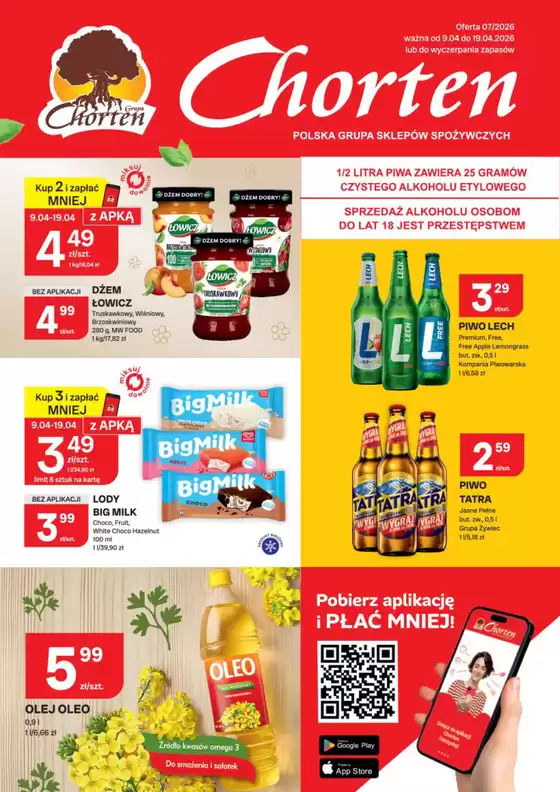 Katalog Chorten w: Kolbuszowa | Ekskluzywne oferty i okazje | 2026-04-09T00:00:00.000Z - 2026-04-19T00:00:00.000Z