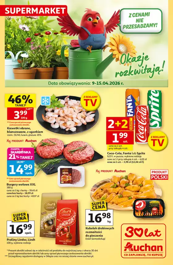 Katalog Auchan w: Teresin | Gazetka 30 Lat Supermarket Auchan | 2026-04-09T00:00:00.000Z - 2026-04-15T00:00:00.000Z