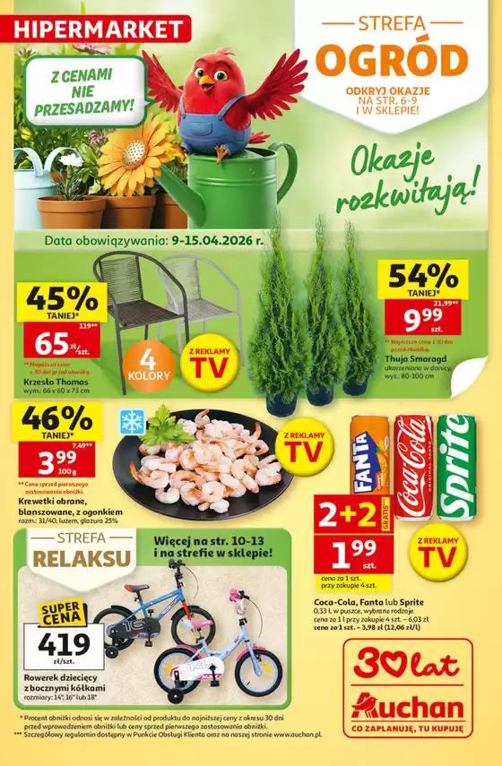 Katalog Auchan w: Teresin | Gazetka 30 Lat Hipermarket Auchan | 2026-04-09T00:00:00.000Z - 2026-04-15T00:00:00.000Z