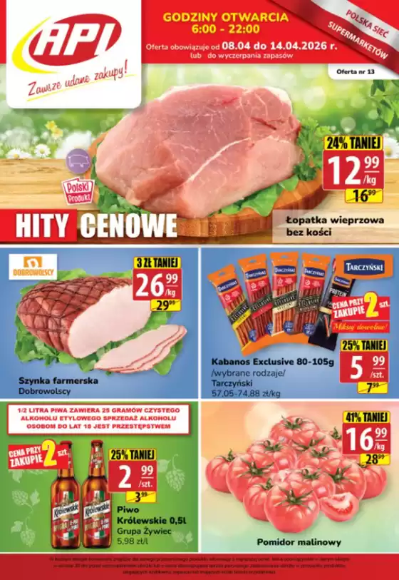 Katalog API MARKET w: Lisia Góra | Hity cenowe  | 2026-04-08T00:00:00.000Z - 2026-04-14T00:00:00.000Z