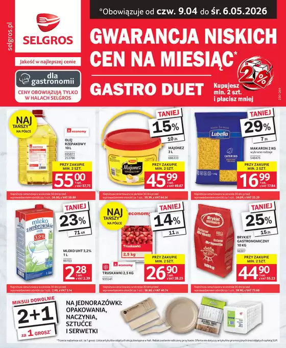 Katalog Selgros w: Racibórz | Gastro Duet | 2026-04-09T00:00:00.000Z - 2026-05-06T00:00:00.000Z