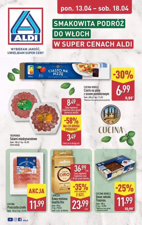Katalog Aldi w: Józefów (Mazowieckie) | Najlepsze oferty i rabaty | 2026-04-13T00:00:00.000Z - 2026-04-18T00:00:00.000Z