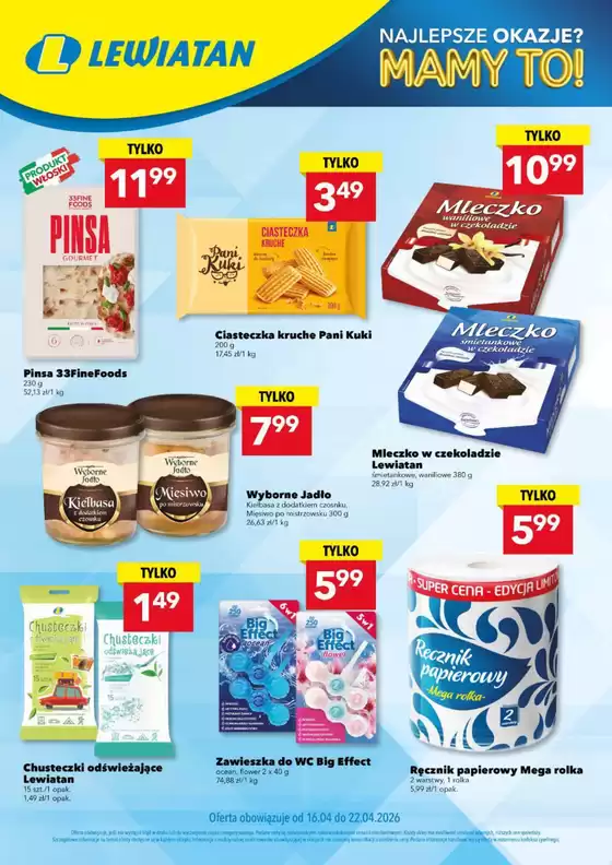 Katalog Lewiatan w: Sosnowiec | Ekskluzywne oferty dla naszych klientów | 2026-04-16T00:00:00.000Z - 2026-04-22T00:00:00.000Z