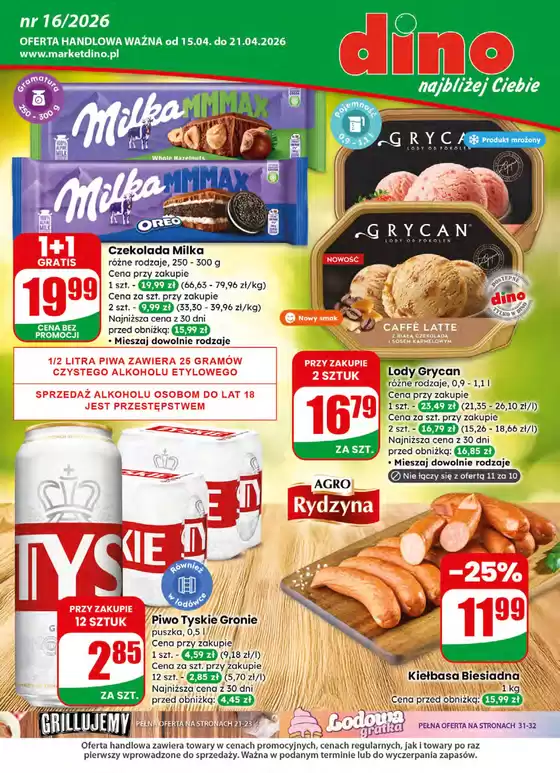 Katalog Dino w: Chocianów | Oferta handlowa ważna od 15.04. Do 21.04.2026 | 2026-04-15T00:00:00.000Z - 2026-04-21T00:00:00.000Z