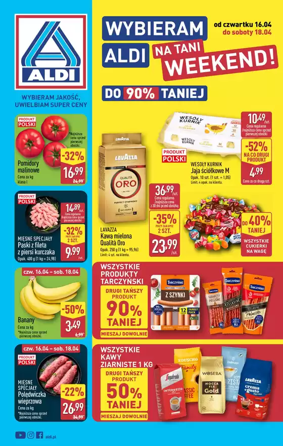 Katalog Aldi | Świetna oferta dla wszystkich klientów | 2026-04-16T00:00:00.000Z - 2026-04-18T00:00:00.000Z